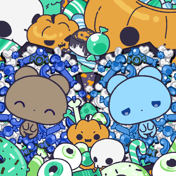 bruin bear with haloween candy!